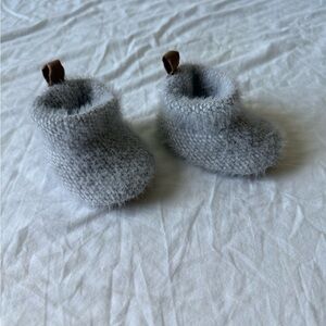 Like New! Gray Fuzzy Baby Boots
